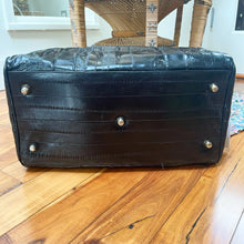 Load image into Gallery viewer, Black Eel Skin Duffle Bag
