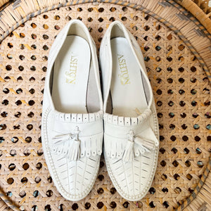 Ashton White Loafers (M9) (W10 1/2)