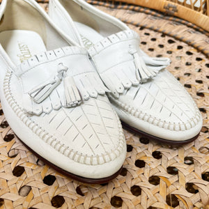 Ashton White Loafers (M9) (W10 1/2)