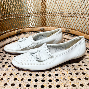 Ashton White Loafers (M9) (W10 1/2)