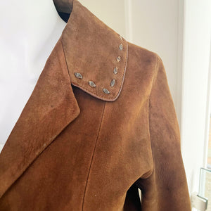 Stitch Collar Suede Jacket