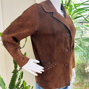 Stitch Collar Suede Jacket