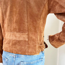 Load image into Gallery viewer, EMC Caramel Suede Moto Jacket
