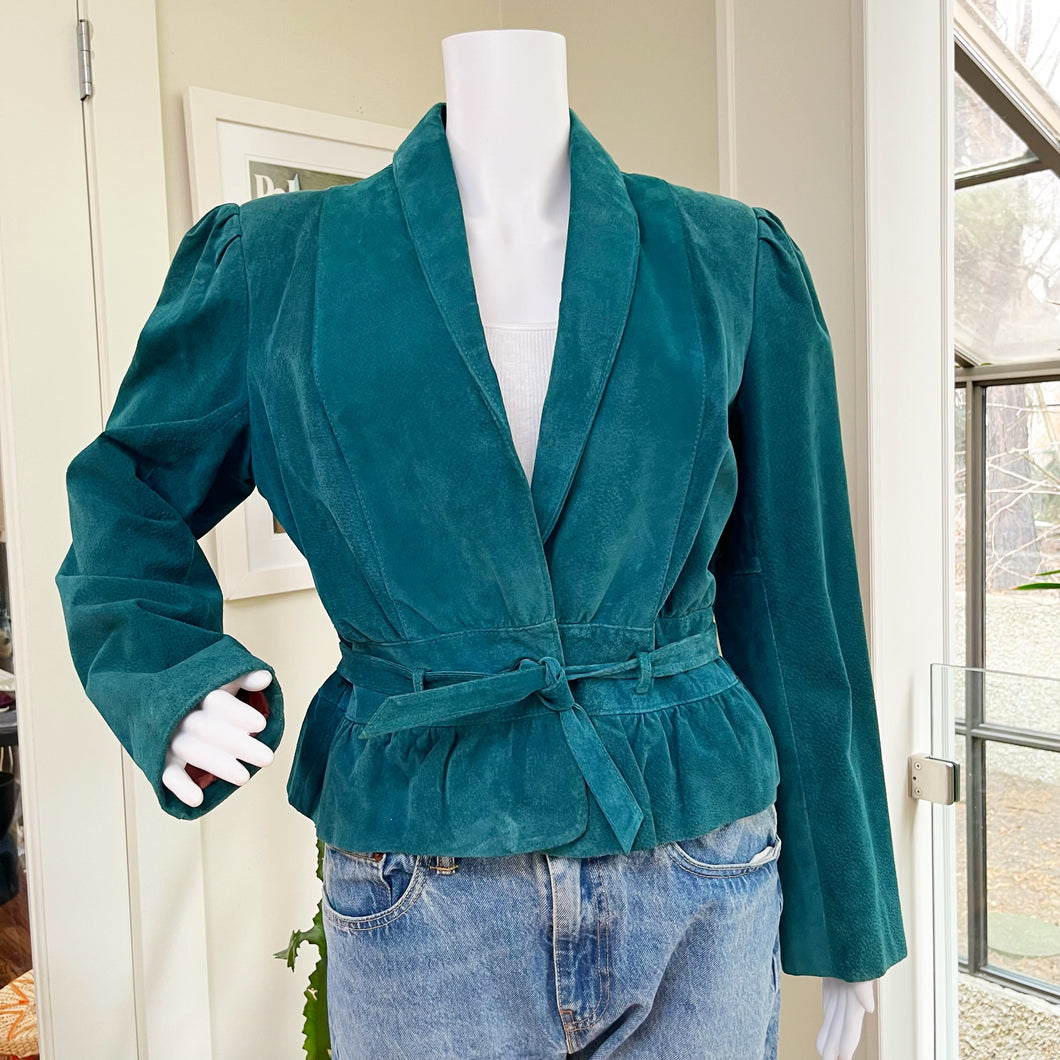 Club Pelle Teal Suede Jacket