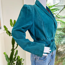 Load image into Gallery viewer, Club Pelle Teal Suede Jacket
