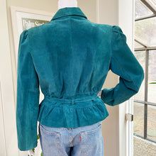 Load image into Gallery viewer, Club Pelle Teal Suede Jacket
