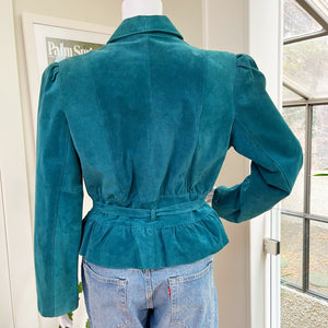 Club Pelle Teal Suede Jacket