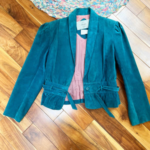 Club Pelle Teal Suede Jacket