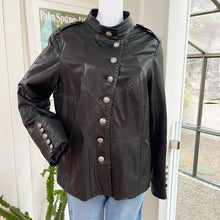 Load image into Gallery viewer, Danier Medallion Button Leather Jacket
