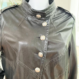 Danier Medallion Button Leather Jacket