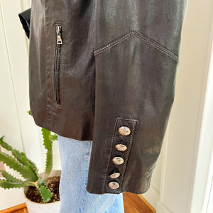 Danier Medallion Button Leather Jacket