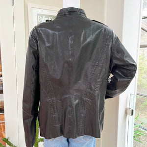 Danier Medallion Button Leather Jacket