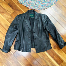 Load image into Gallery viewer, Danier Black Leather Jacket
