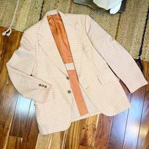 Peach Plaid Blazer