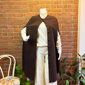 Brown Button Up Cape