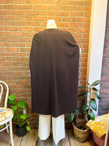 Brown Button Up Cape