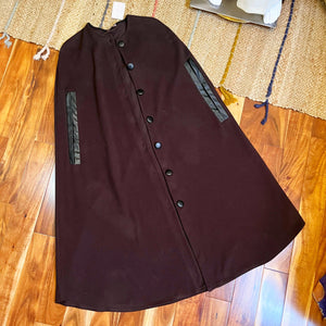 Brown Button Up Cape