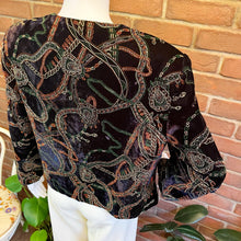 Load image into Gallery viewer, Alia Black Velvet Embellished Jacket
