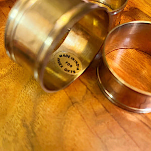 Round Brass Napkin Rings (4)