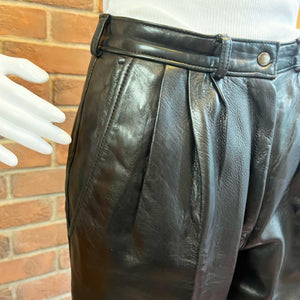 DiCapra Black Leather Pants