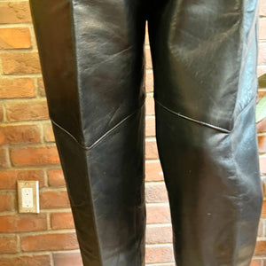 DiCapra Black Leather Pants