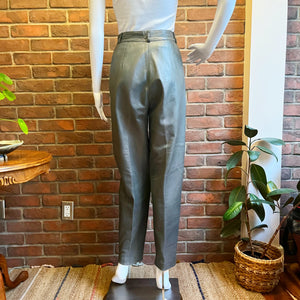 Debbie Shuchat Grey Leather Pant