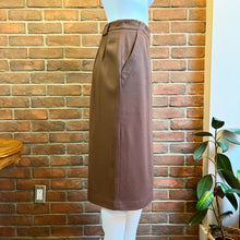 Load image into Gallery viewer, Simon Chang Brown Wool Pencil Skirt
