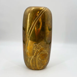 Tall Brass Lily Vase