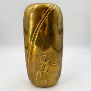 Tall Brass Lily Vase