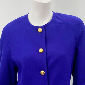 Mr Jax Indigo Gold Button Blazer