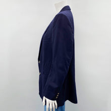 Load image into Gallery viewer, Merit Navy Wool Crest Blazer
